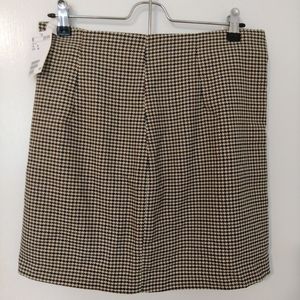 H&M brown,plaid mini skirt